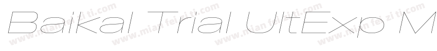 Baikal Trial UltExp Med字体转换